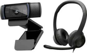 Logitech C920 HD Pro + H390 / Webkamera so slúchadlami / USB