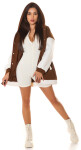 Trendy Oversized College Jacket brown Einheitsgroesse