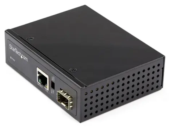 StarTech Fiber-Ethernet Mediakonvertor PoE+ 60W čierna / Mediakonvertor / Gigabit / RJ-45 (IMC1GSFP60W)
