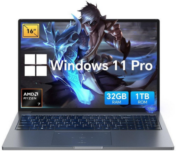 Blackview GamiBook-8 Ryzen 7 7735HS/16" WUXGA (1920x1200)/32GB/1TB/BT/BLKB/Win 11 Pro Geay