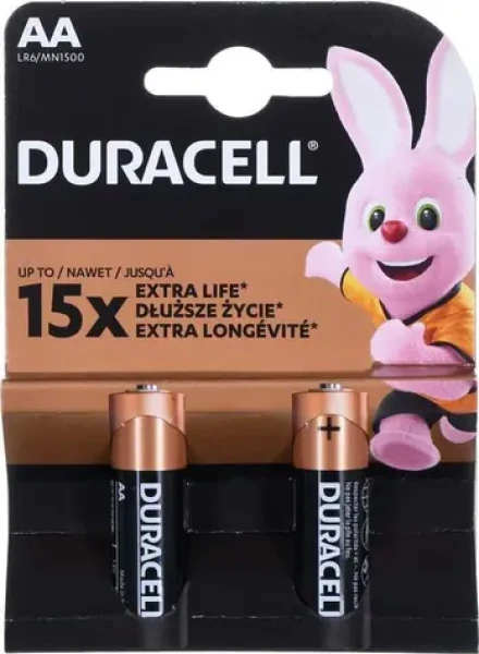 Duracell Basic MN1500 / Alkalická batéria / AA / 1,5 V / 2 ks (1996)