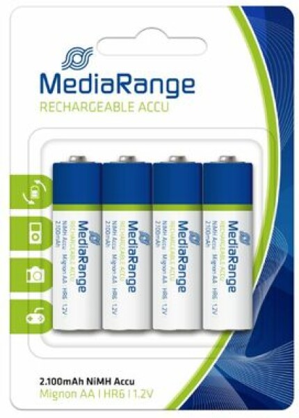 MediaRange Premium nabíjacia batéria Mignon AA/HR6/1.2V/4ks (MRBAT121)