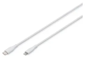 Digitus biela / Nabíjací a dátový kábel / USB-C - Lightning / MFI / PD 60W / 1 m (AK-600110-010-W)
