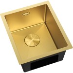 MEXEN - Trixo oceľový drez 1-bowl 370 x 440 mm, zlatá HC 6412371000-55HC
