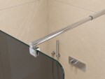 CERANO - Sprchová zástena Walk-in Orbis Round Ľ/P - 8 mm - okrúhla vzpera - chróm, grafitové sklo - 150x200 CER-978749