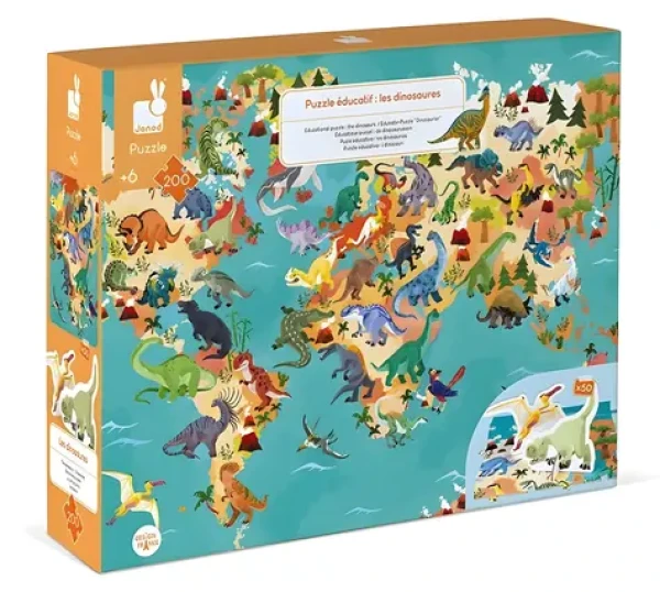 JANOD Vzdelávacie puzzle Dinosaury