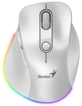 Genius Ergo 9000S Pre biela / optická / 2400 dpi / bezdrôtová / 6 tlačidiel / RGB (31030039400)