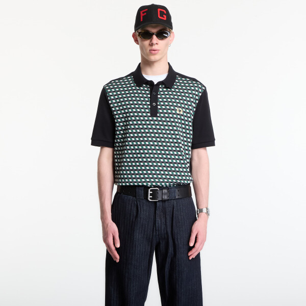 Tričko Fred Perry Geometric Polo Shirt Black L