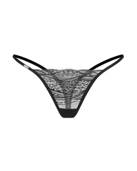 Dámská sexy tanga Clara 2-Pack černé - Obsessive S/M