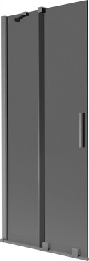 MEXEN/S - Velar dvojkrídlová posuvná vaňová zástena 85 x 150, grafit, grafit kartáčovaná 896-085-000-41-66