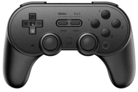8BitDo PRO 2 Gamepad Hall Effect čierna / Bezdrôtový ovládač / vibrácie / pre Windows Switch Android Apple SteamOS (RET00409)