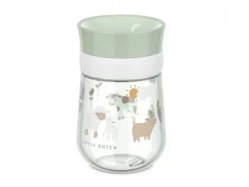 Little Dutch Hrnček trénovací 360° 300 ml Farma zelená / od 9 mesiacov (108018565399LD)
