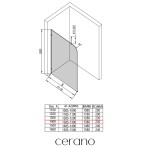 CERANO - Sprchová zástena Walk-in Orbis Top Round - Ľavá - 8 mm - guľatá vzpera - chróm, mliečne sklo - 140x200 CER-682321