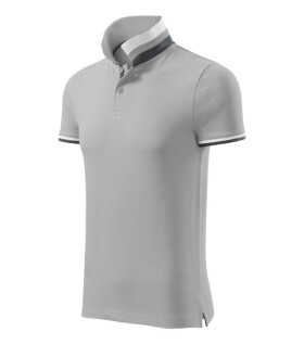 Polokošeľa Collar Up strieborná šedá 2XL