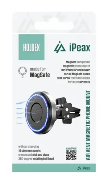 IPEAX Holdex Magnetický držiak telefónu do auta s MagSafe čierna (90010147)