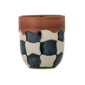 Bloomingville Hrnček Check Blue 375 ml