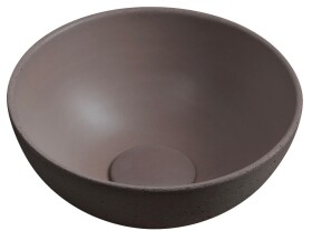 SAPHO - MINOR betónové umývadlo na dosku, priemer 26cm, tmavo hnedá mat MR26015