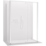 CERANO - Trojstenný sprchovací kút Santini UL/P - 6 mm - chróm, transparentné sklo - 110x100x195 - pivotový CER-8050BD7883