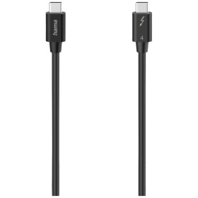 Hama Thunderbolt prepojovací kábel Thunderbolt ™ (USB-C ®) zástrčka, Thunderbolt ™ (USB-C ®) zástrčka 0.8 m čierna 00200659 dvojžilový tienený, #####8K UHD; 00200659