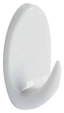 Spirella MAXI oválne háčiky na uteráky 2 ks biele / ABS / samolepiace / 55 x 35 mm