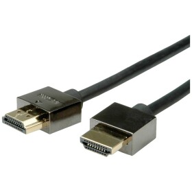 Roline HDMI prepojovací kábel Zástrčka HDMI-A, Zástrčka HDMI-A 1.00 m čierna 11.04.5591 tienený HDMI kábel; 11.04.5591