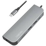 LogiLink UA0343 strieborná / USB-C Hub / 2x USB-A / 1x USB-C / HDMI (UA0343)