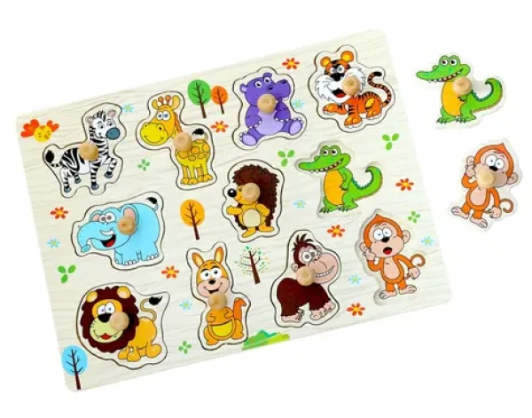 2Kids Toys Drevené puzzle Safari