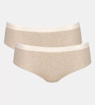 Dámske nohavičky GO Ribbed R Hipster C2P - GRAY - sv. béžová M013 - SLOGGI GRAY XL