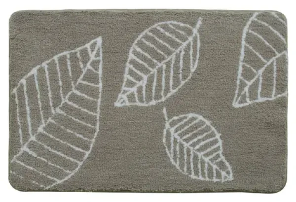 Spirella LEAF béžová / Kúpeľňová predložka / mikrovlákno / 60 x 90 cm / protišmyková