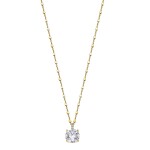 Lotus Silver Elegantný pozlátený náhrdelník zo striebra s čírymi kryštálmi Swarovski LP2005-1 / 5 (retiazka, prívesok)