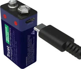 Trust nabíjacia batéria 9V USB-C / Nabíjacia batéria / 400 mAh / 4 h nabíjania (25745)