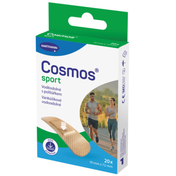 COSMOS Sport vodeodolná náplasť na rany inovácia 2025 1 x 20 ks