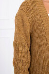 Svetr dlouhý cardigan camel UNI