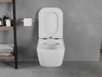 MEXEN/S - Elis Závesná WC misa vrátane sedátka s slow-slim, duroplast, biela 30910600