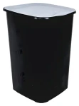 Belli e Forti odpadkový kôš RECYCLING čierny, šedé veko / Odpadkový kôš na triedený odpad / 50 l / zmesový odpad