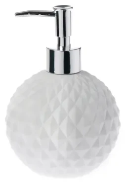 Spirella ALISON biela / Dávkovač mydla / porcelán / 480 ml / 17 cm
