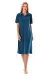 Dámske šaty Bari s golierom deep lagoon - Vestis L