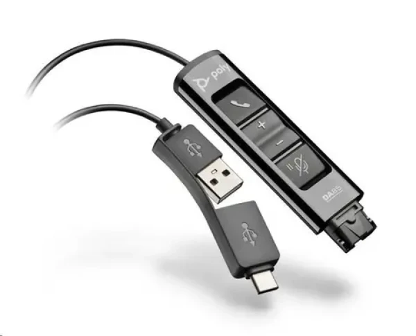 Poly DA85 USB-A/C na QD Adaptér čierna (786C7AA)
