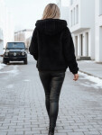 Dámska kožušinová bunda s kapucňou čierna FashionStreet TY5271 M