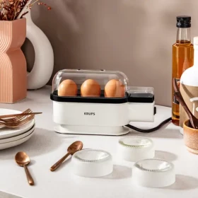 Krups EG 234115 Ovomat Trio čierna / Varič vajec / 300 W / tlačidlové ovládanie (EG234115)