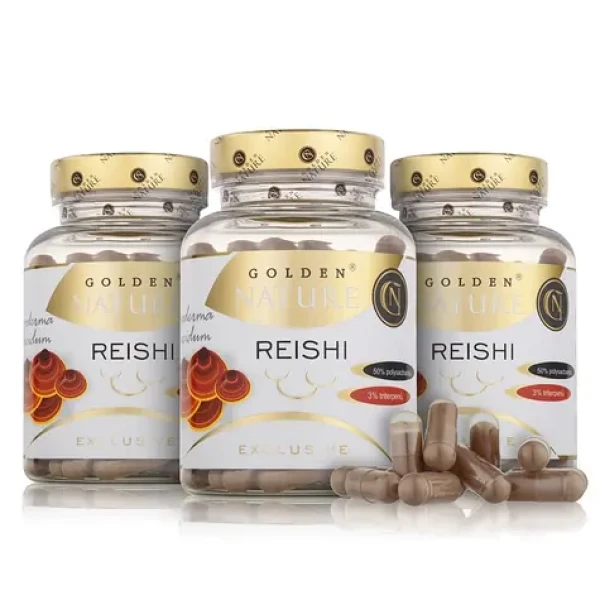 Golden Nature Exclusive Reishi 50% polysacharidov 300 cps. (3x100 cps) (GN2100037)