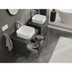 MEXEN/S - Orio kúpeľňová skrinka pod umývadlo 60, 2 zásuvky, grafit mat 91A10-06047-2-BFF66