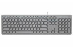 DELL KB-216 GER šedá / Multimediálna klávesnica / GER / QWERTZ / USB (580-ADHN)