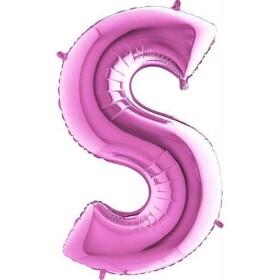 Nafukovací balónik písmeno S ružové 102 cm - Grabo