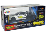 Mamido R/C 1/24 Corvette C6 športové závodné vozidlo. R biela 2,4 g svetlo