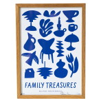 Bella Rose Signovaný umělecký tisk Family Treasures Blue 50 × 70 cm