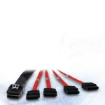 Inter-tech Kábel SFF-8087 - 4X SATA čierna / Interný kábel / Mini SAS - SATA / 1 m (88885301)