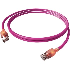 Easylan CS1OVADAD0005 RJ45 sieťové káble, prepojovacie káble CAT 6A S/FTP 0.50 m fialová dvojžilový tienený, bez halogénov, samozhášavý 1 ks; CS1OVADAD0005