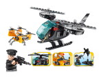 Mamido Mamido Stavebnica policajného vrtuľníka s dronom SWAT 2v1 200 dielikov MT1130