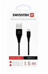 SWISSTEN dátový kábel USB - USB-C 3.1 čierna 1.5m (7mm) (71504401)